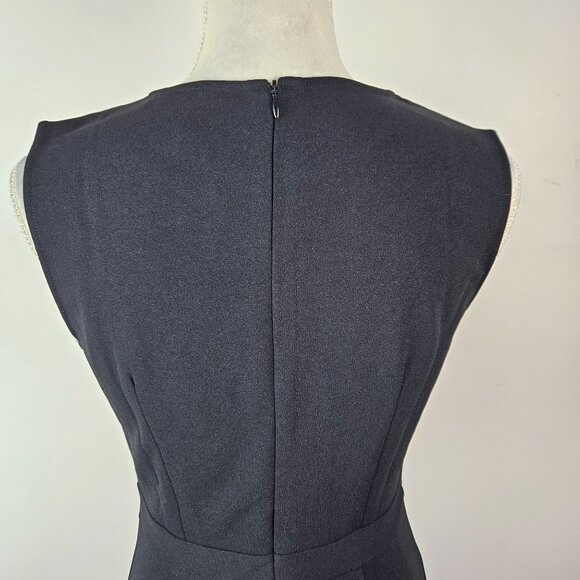 Allegra K Womens Career Round Neck Fit & Flare Dress Size Small Black Cocktail - Picture 7 of 10